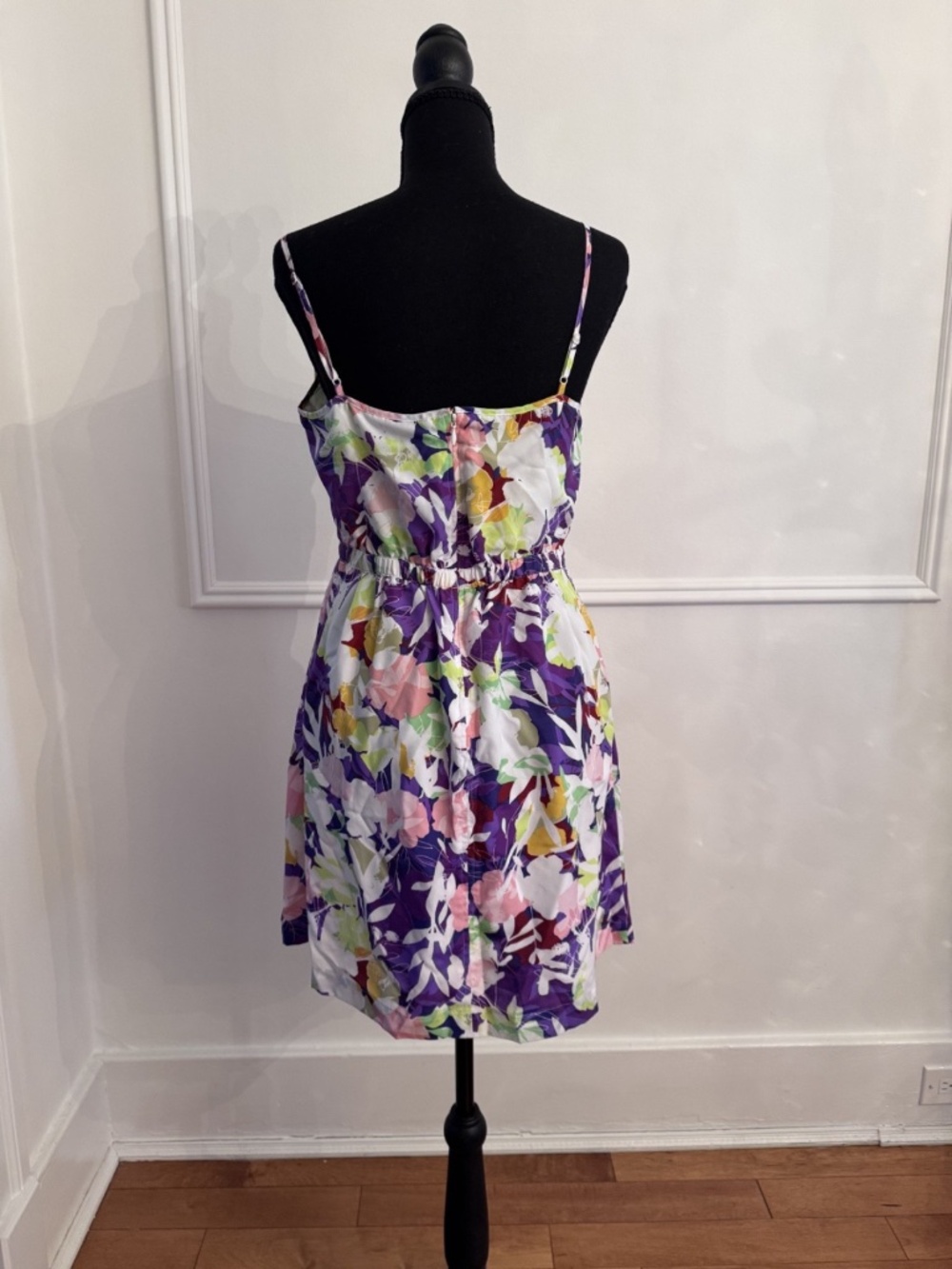 J. Crew Seaside Cami Dress Size 8 Multicolor Floral Fit Flare Pockets - Picture 4 of 7